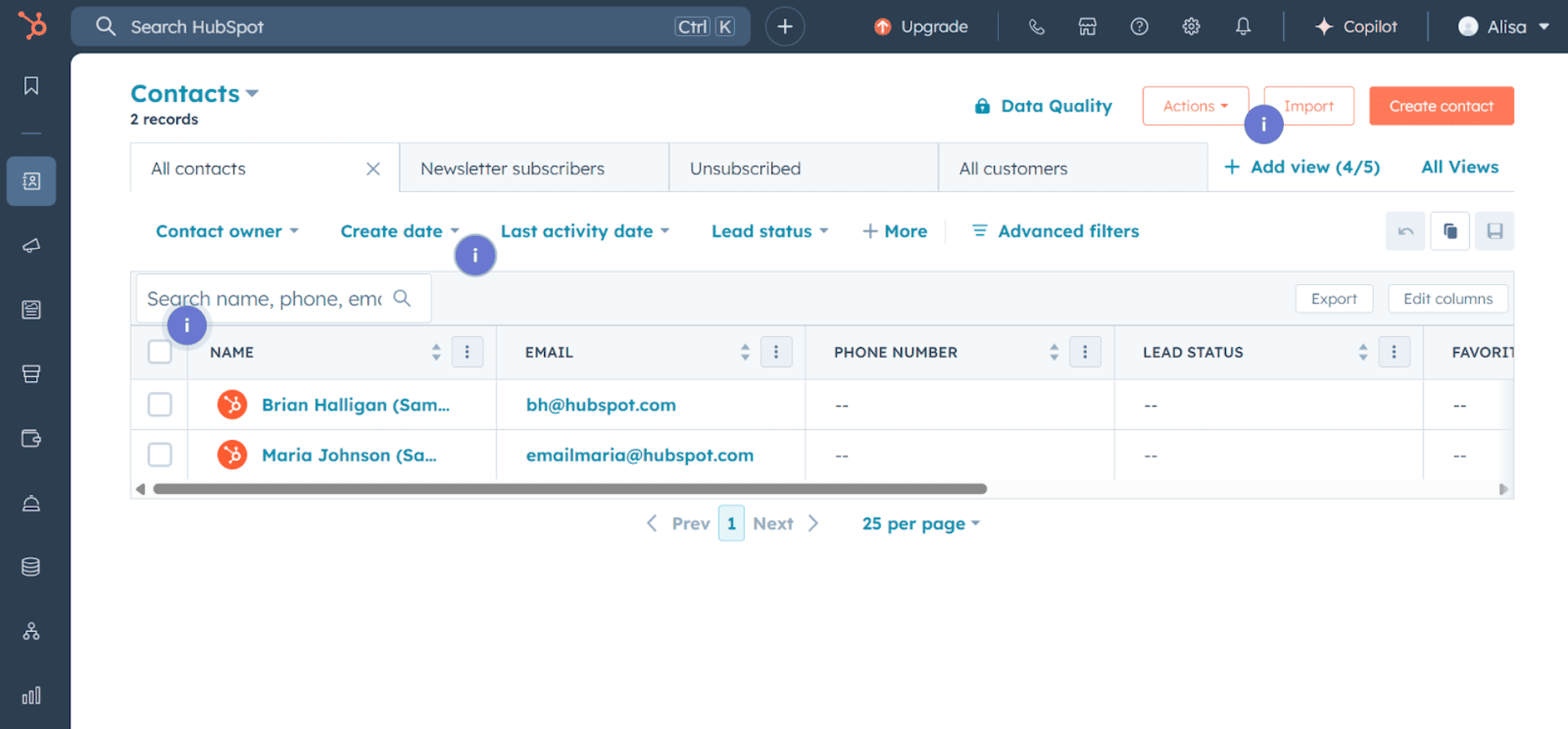 HubSpot CRM for service teams