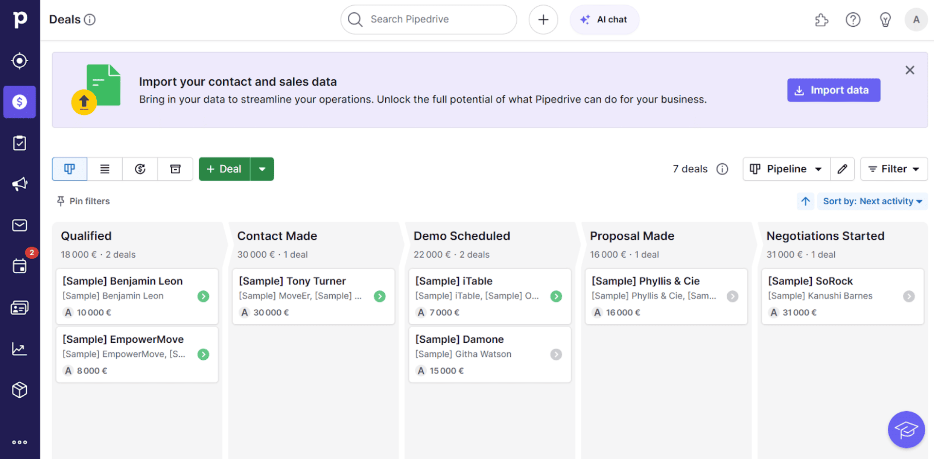 Pipedrive for service industries