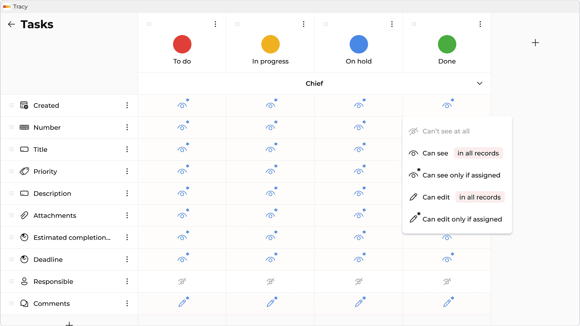 No-code app for business, Tracy