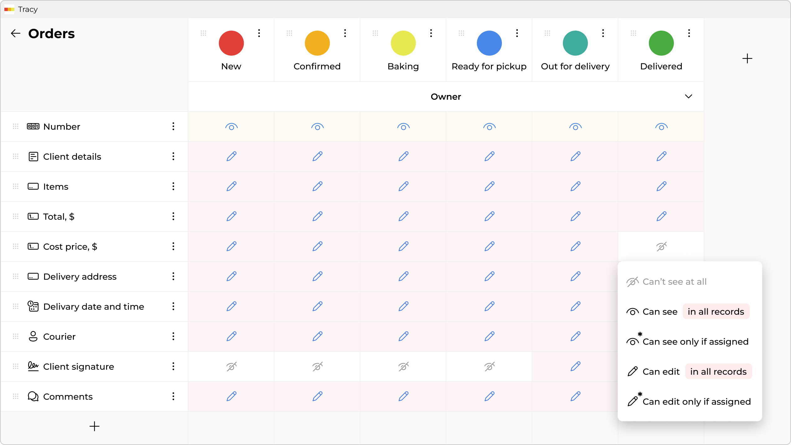 CRM access configuration