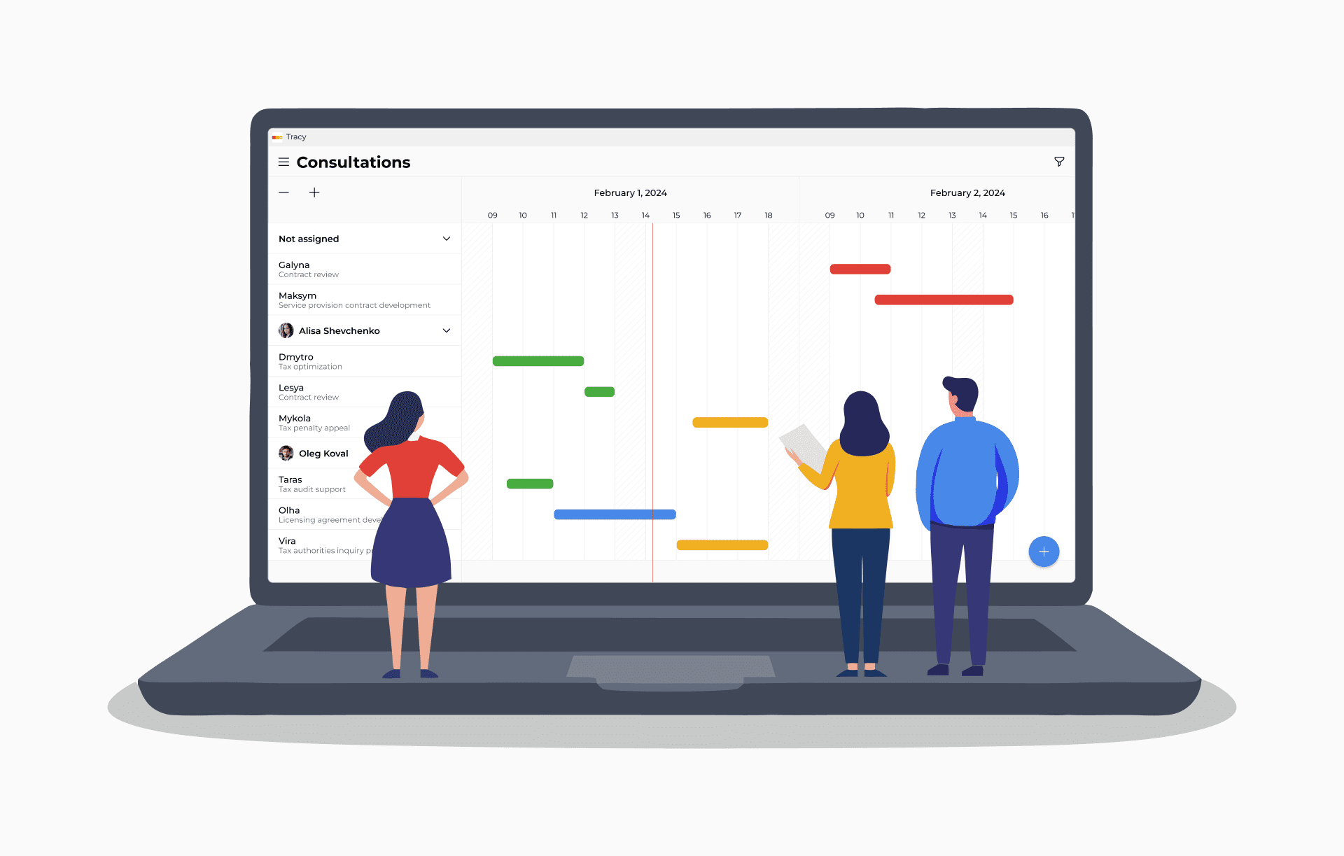 Project team management app
