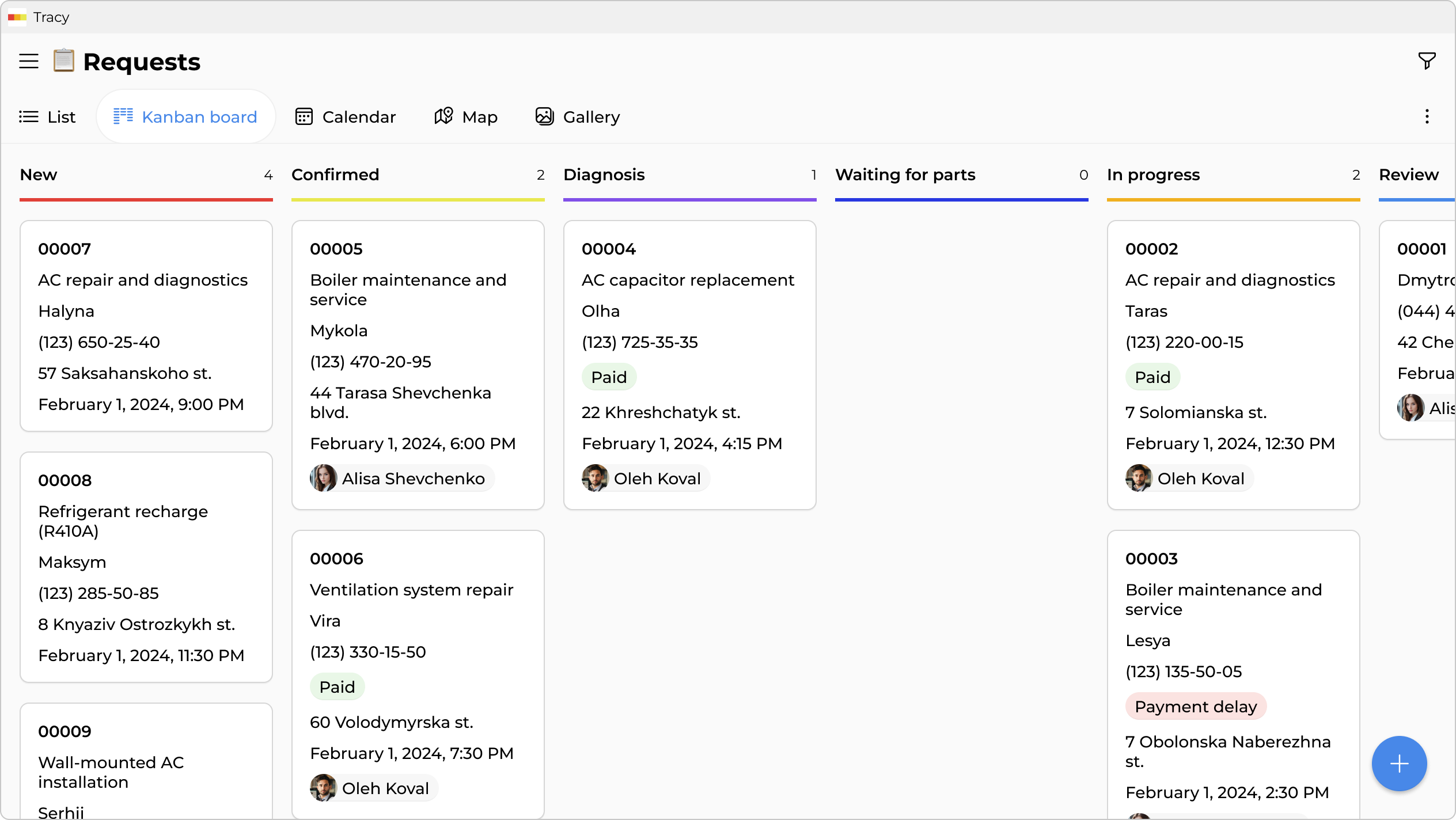 All tickets—on one board