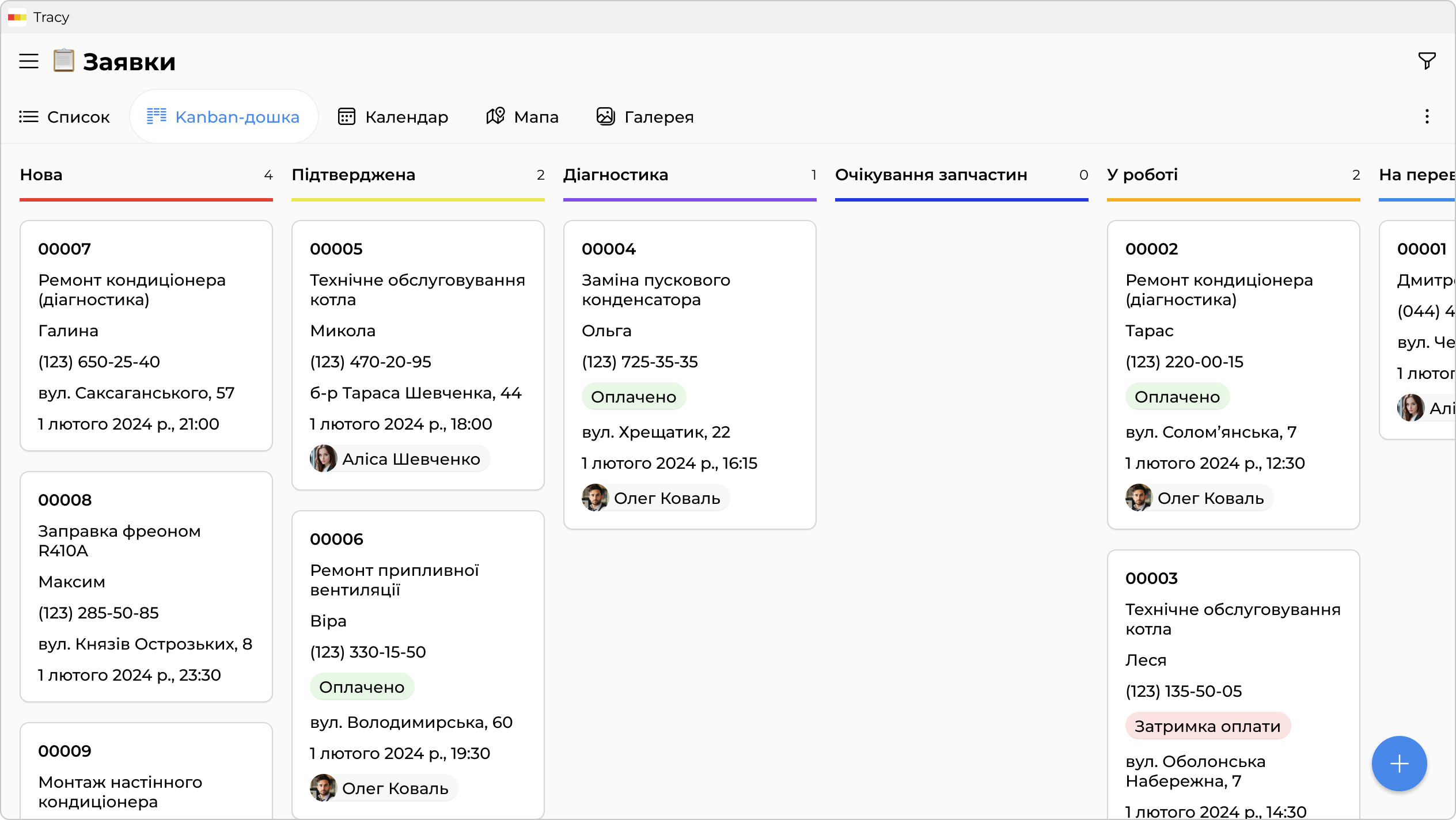 Усі заявки — на одній дошці