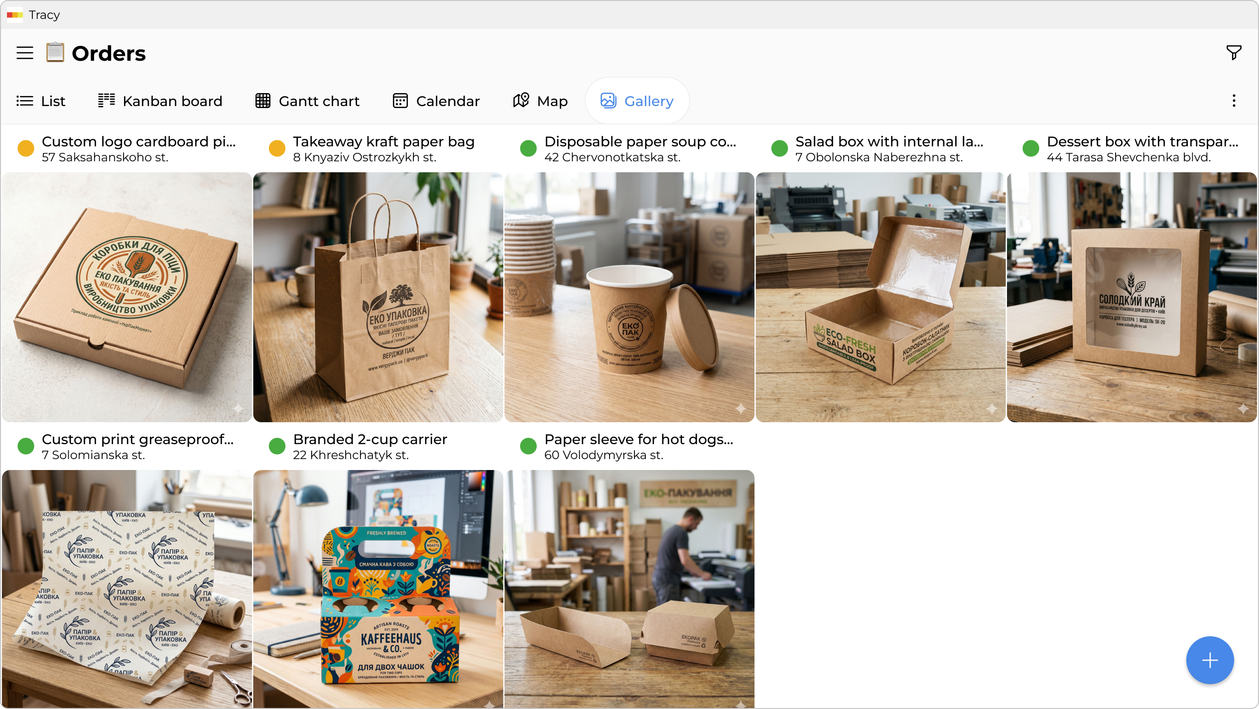 Catalog of constructions and portfolio with photos, dimensions, and drawings
