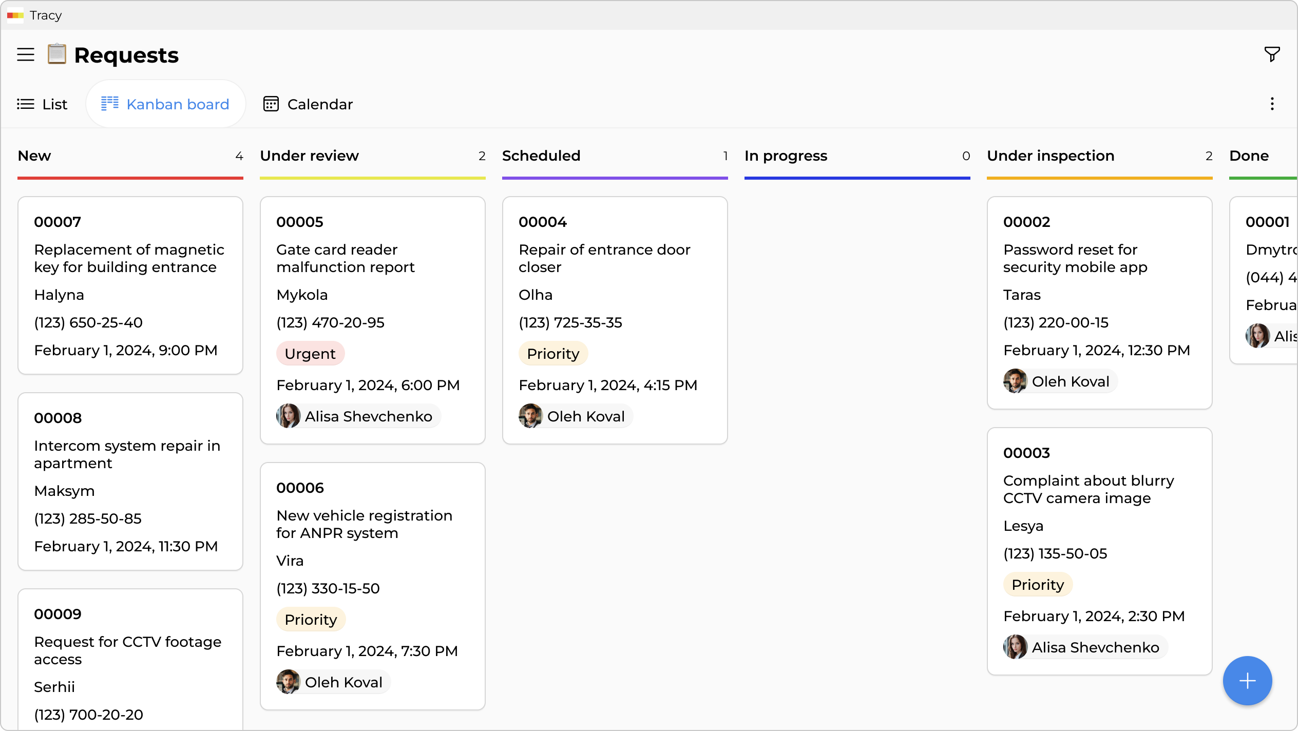 All requests—on one board