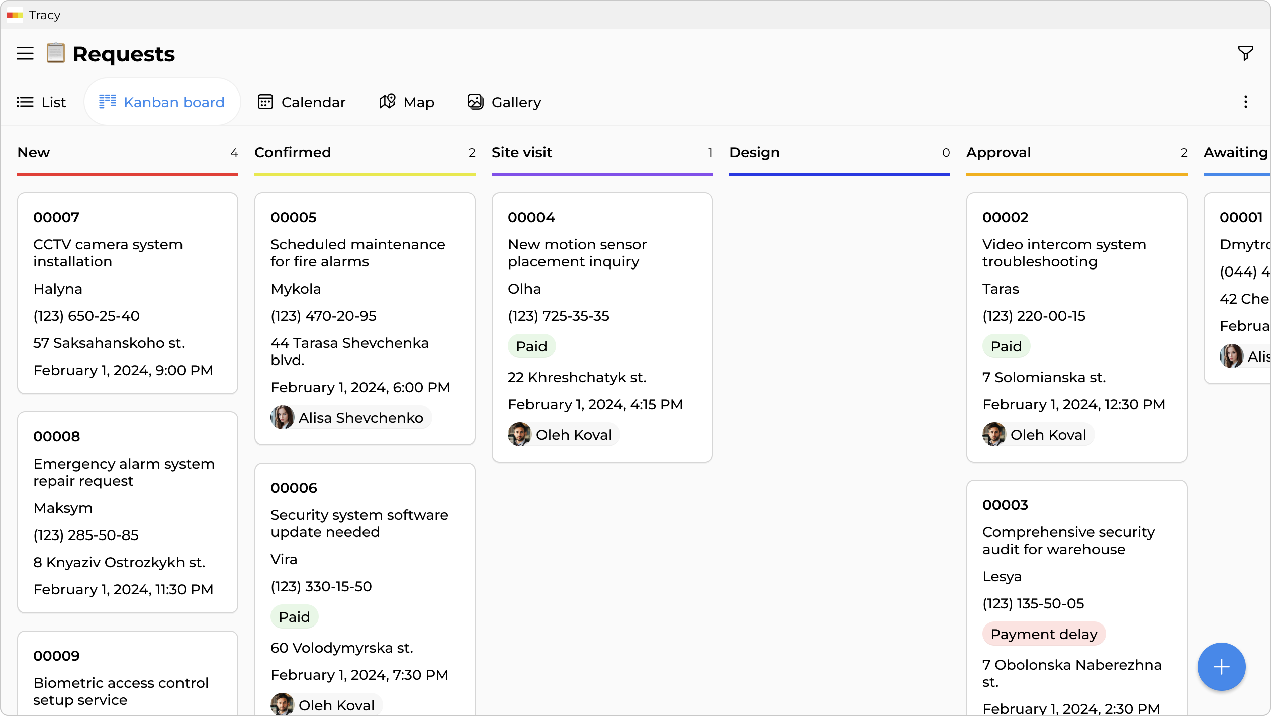 All tickets—on one board