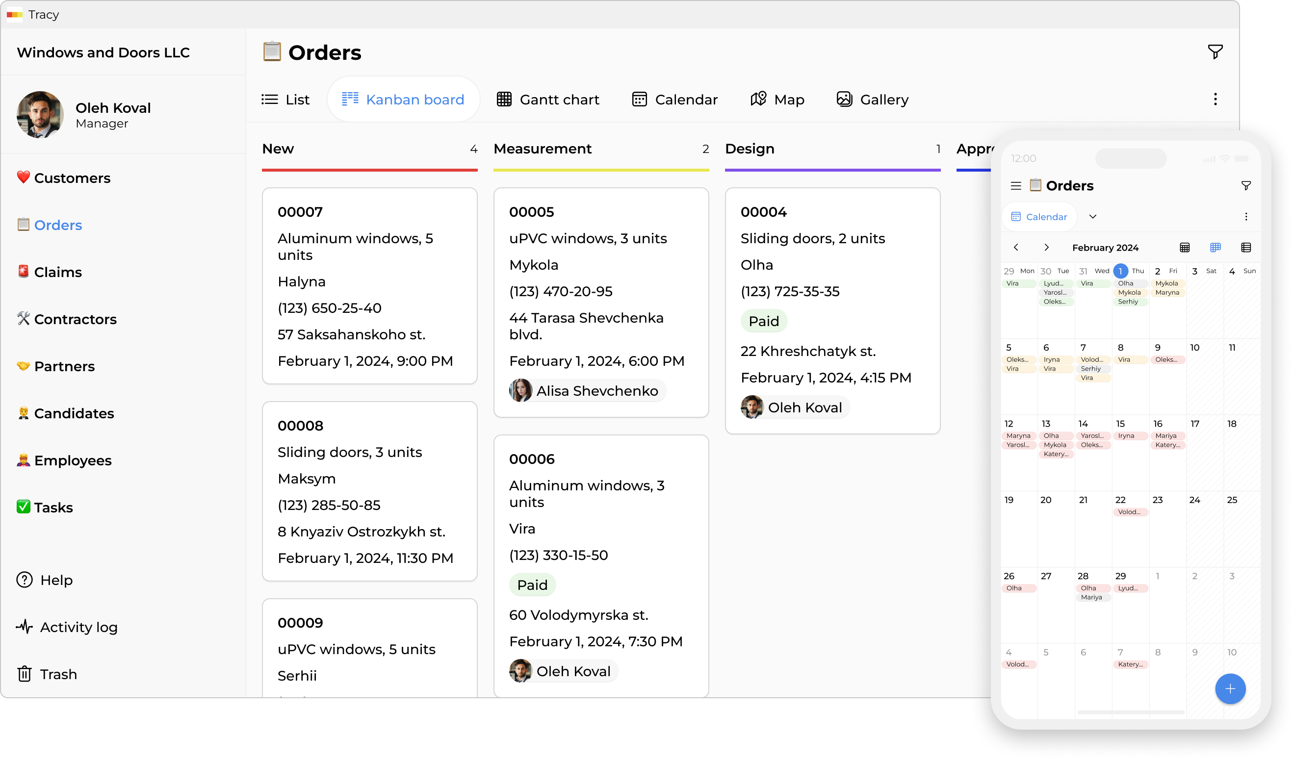 App for window and door manufacturing